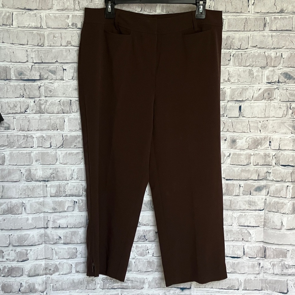 Christopher & Banks Rich Brown Cropped Pants, Size 12